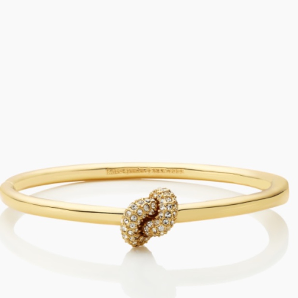 Kate Spade sailor's knot pave hinge bangle